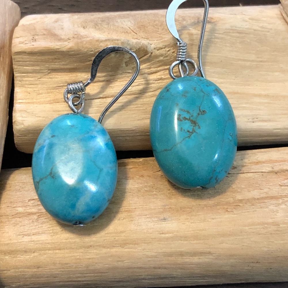 Jay King DTR Sterling Round Turquoise Earrings
